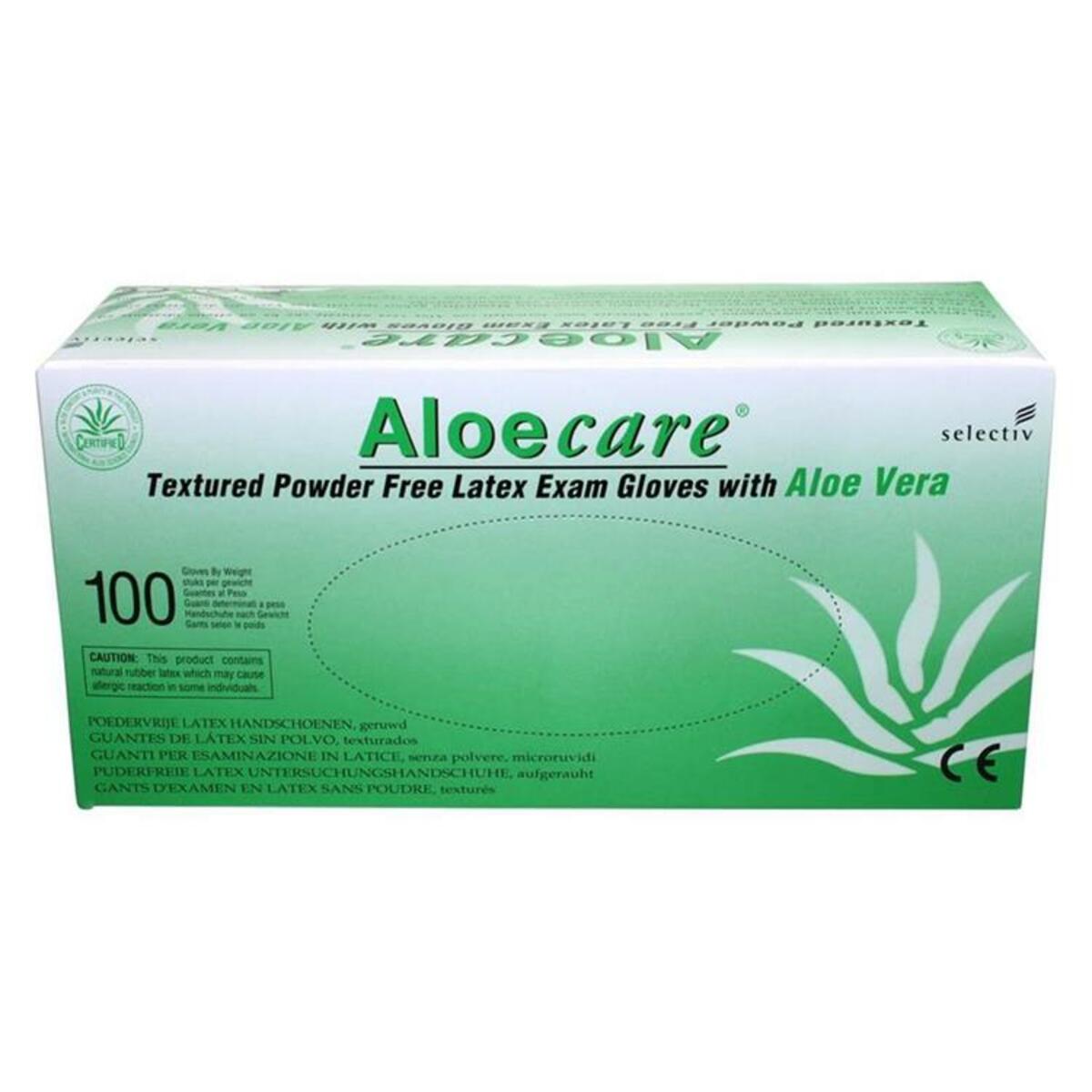 AloeCare® latex handsker u/pudder green - XS Basiq Dental