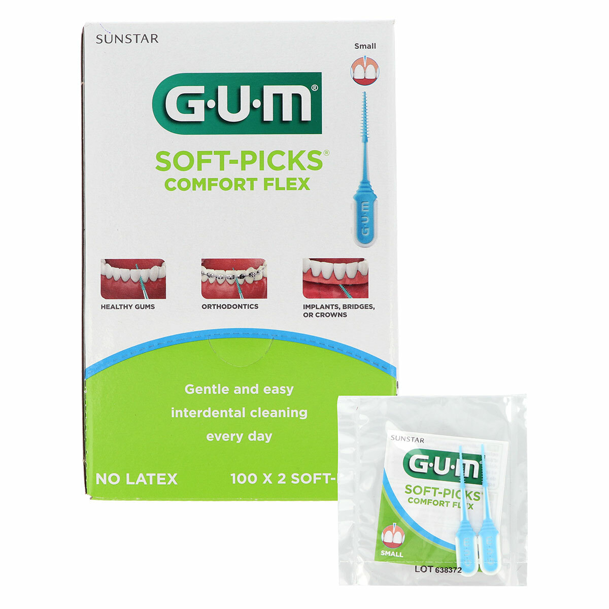Banyan versieren dienblad GUM® Soft-Picks® Comfort Flex 100x2st - small | M2 Dental