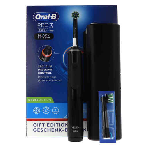 Oral-B Pro 3 3500 Zwarte Tandenborstel Met Reisetui M2 Dental