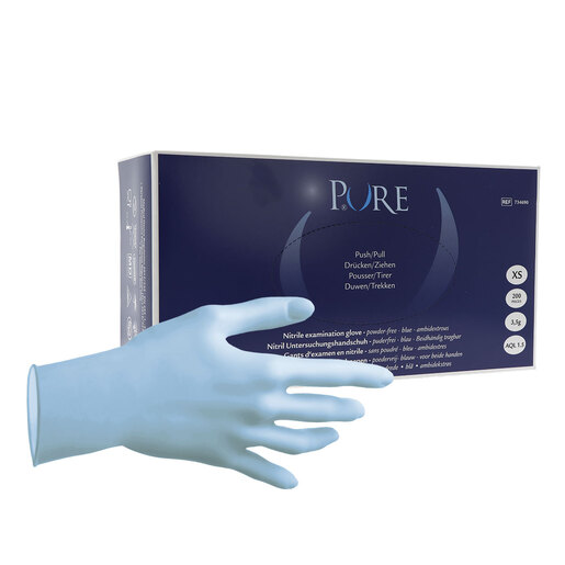 muziek advies Mauve PURE Nitril handschoenen poedervrij blauw (3,5g) - XS | Basiq Dental